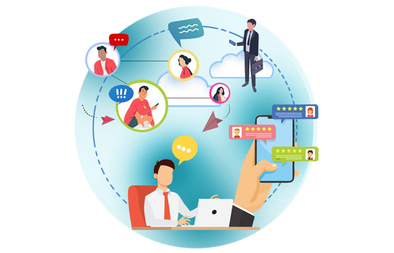 Enterprise teams collaborating securely on allgram